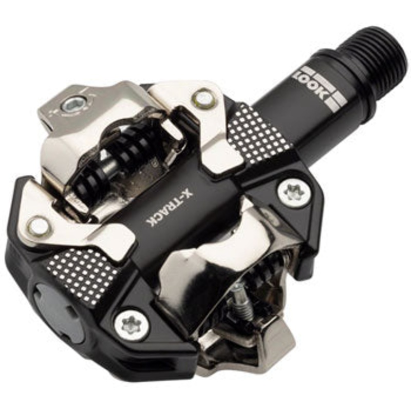 LOOK X-TRACK Pedals – Dual Sided Clipless, Chromoly, 9/16″, Gray