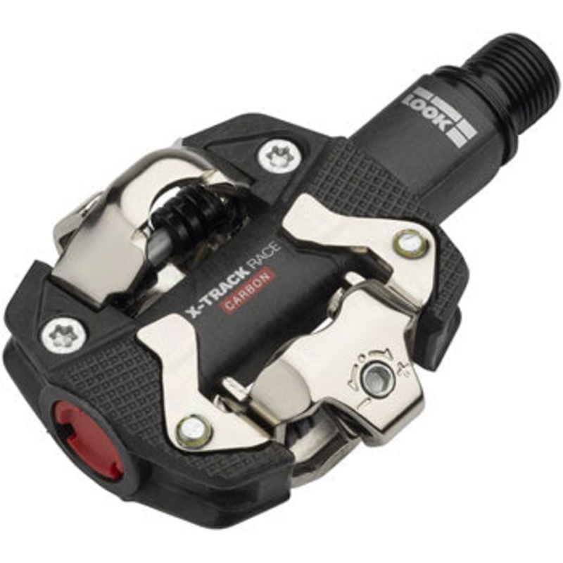 LOOK X-TRACK RACE CARBON Pedals – Dual Sided Clipless, Chromoly, 9/16″, Black