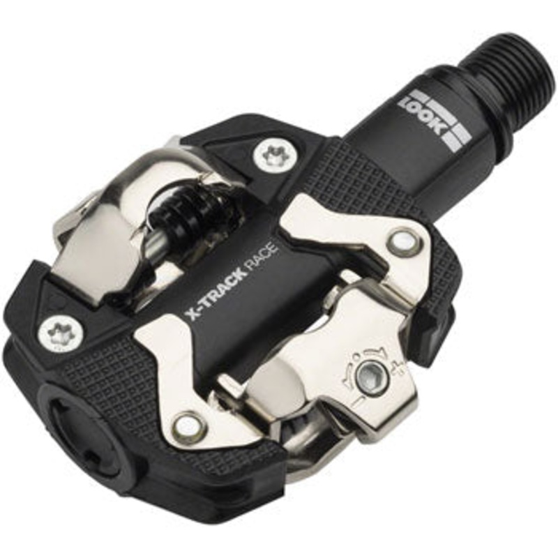 LOOK X-TRACK RACE Pedals – Dual Sided Clipless, Chromoly, 9/16″, Black
