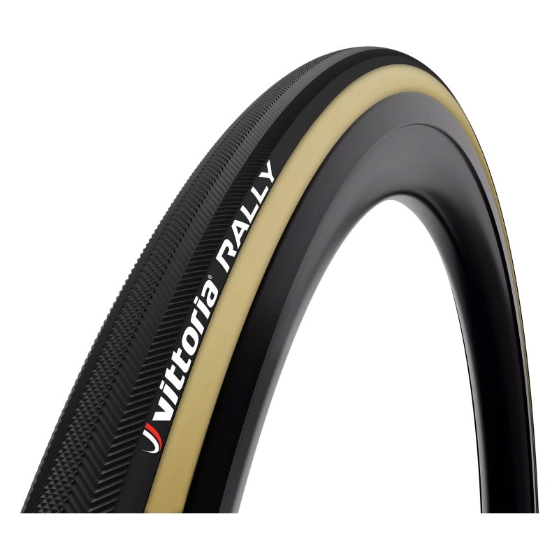 Vittoria Rally Tire – 700 x 25 Tubular Folding Black/Tan