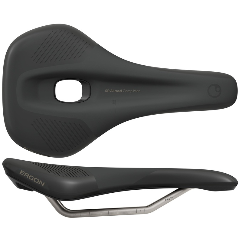 Ergon SR Allroad Comp Saddle – TiNox SL Black Mens Small/Medium