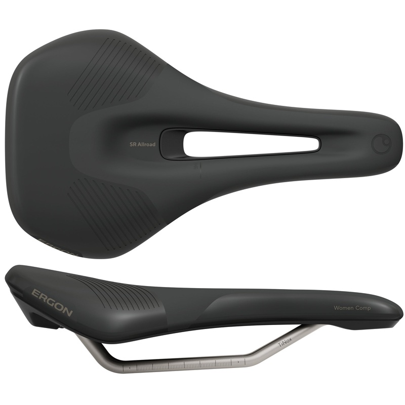 Ergon SR Allroad Comp Saddle – TiNox XP Black Womens Medium/Large