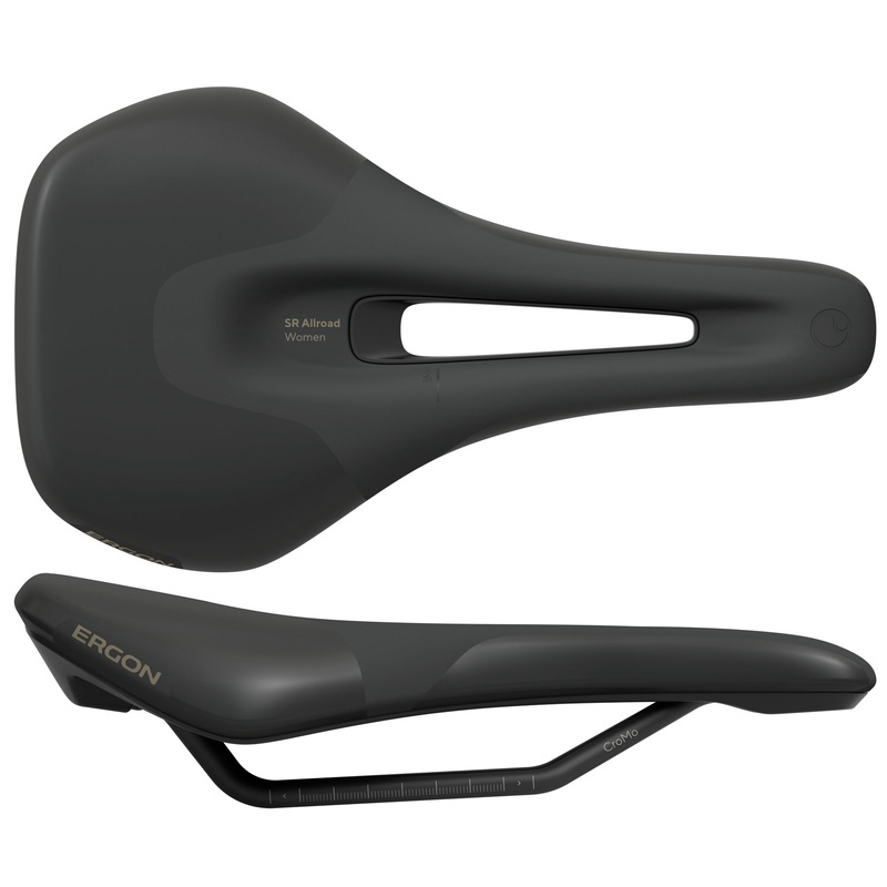 Ergon SR Allroad Saddle – Chromoly Black Womens Small/Medium