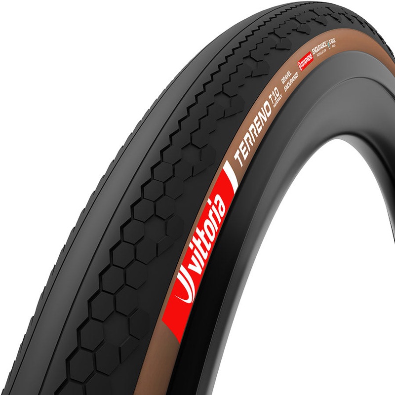 Vittoria Terreno T10 Hardpack Tire – 700 x 45 Tubeless Folding BLK/Brown Gravel Endurance Graphene G2.0