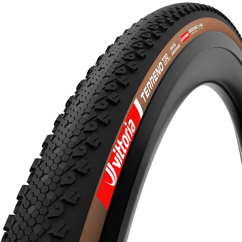 Vittoria Terreno T30 Fine Loose Tire – 700 x 40 Tubeless Folding BLK/Brown Gravel Endurance Graphene G2.0
