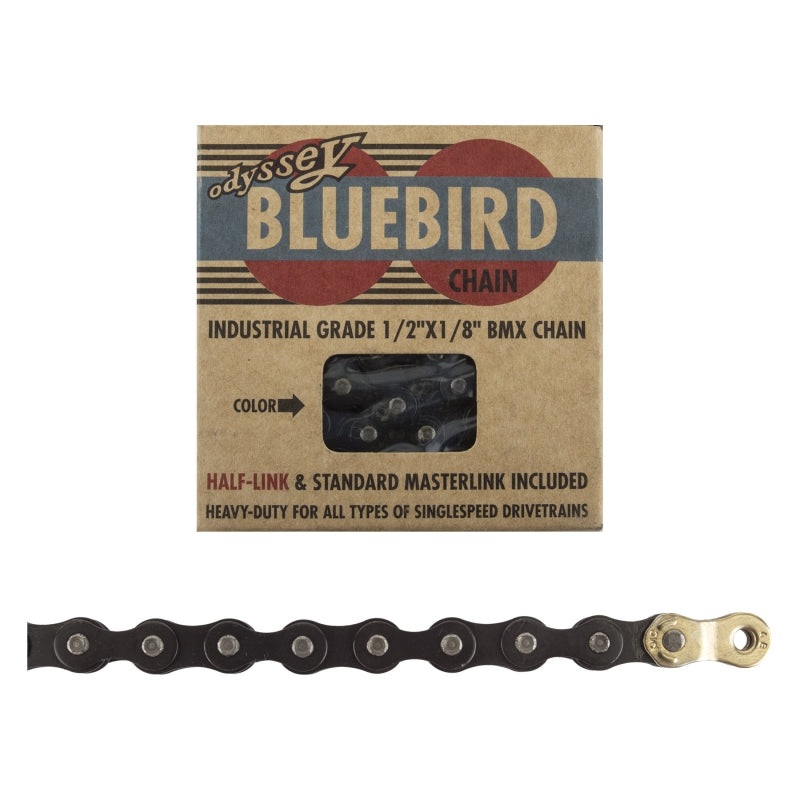 Odyssey Bluebird Chain – Single Speed 1/2″ x 1/8″ 112 Links Black