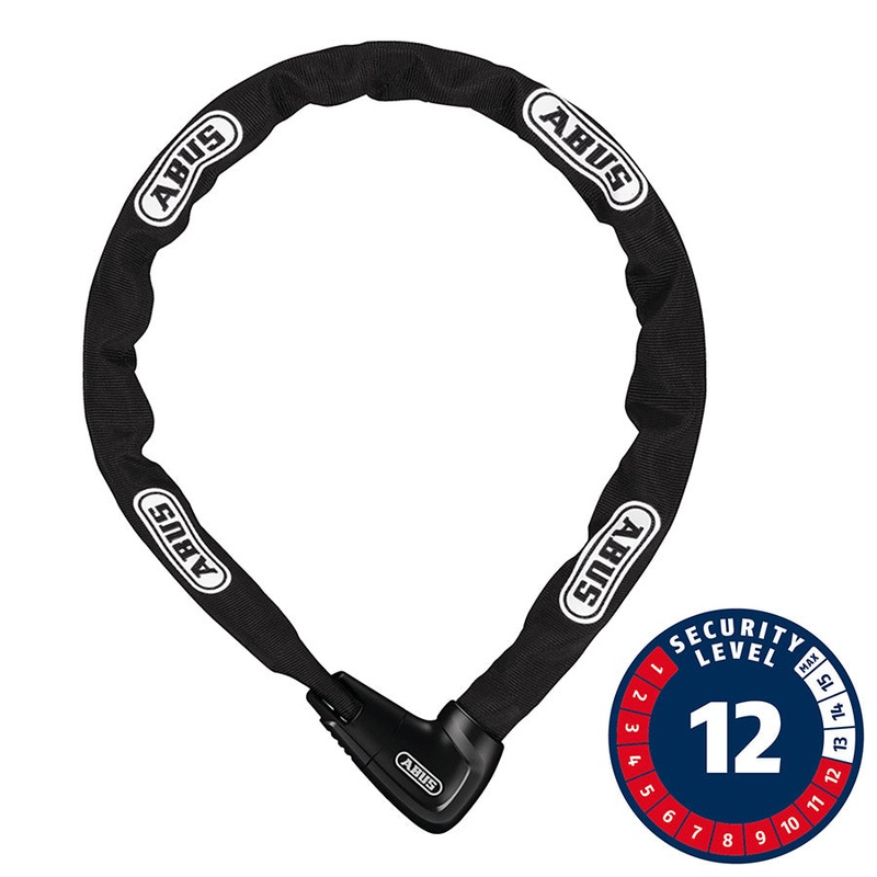 Abus  9809K/85 Steel-O-Chain Key Lock – Black