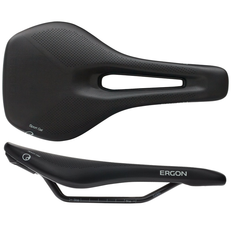 Ergon SR Sport Gel Saddle – Chromoly Black Womens Small/Medium