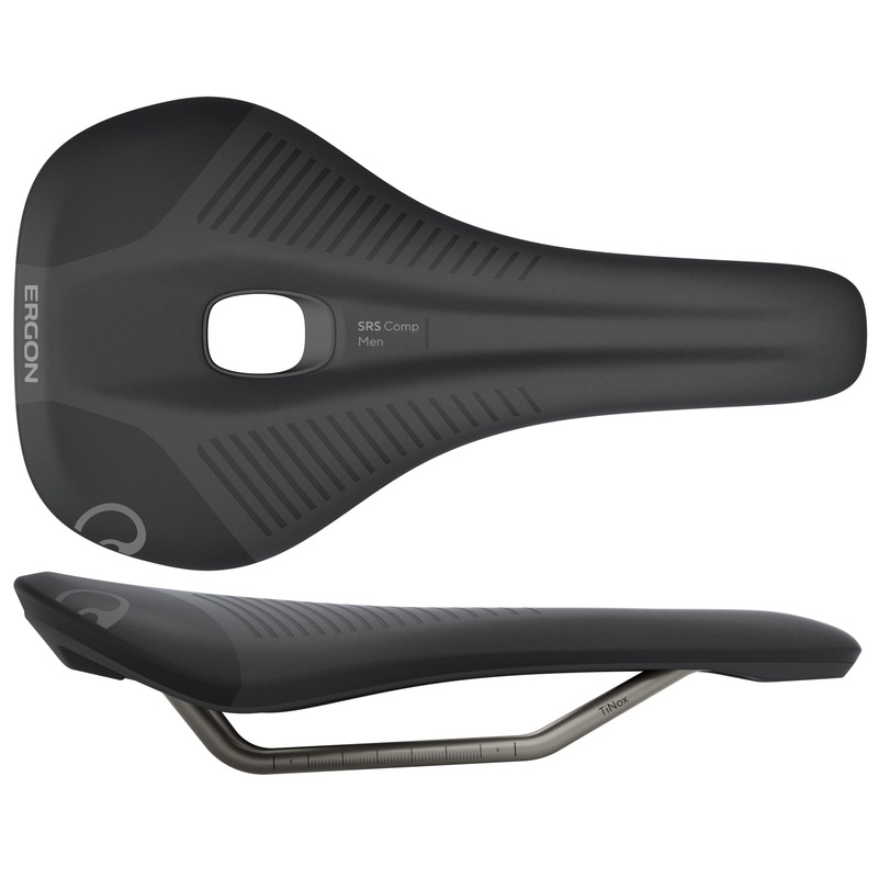 Ergon SRS Comp Saddle – TiNox XP Black Mens Small/Medium