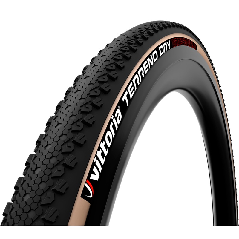 Vittoria Terreno Dry Tire – 700 x 47 Tubeless Folding Black/Tan 1C G2.0
