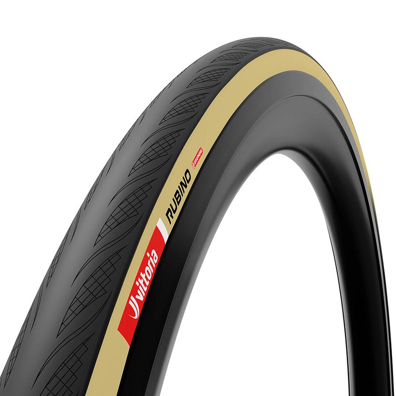 Vittoria Rubino V Tire – 700 x 28 Clincher Folding BLK/Tan 1C Graphene + Silica G2.0