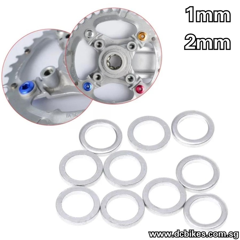 1mm | 2mm Chain Ring Screw Washer Aluminum MTB Road Road Spacer 1mm – 1 Piece