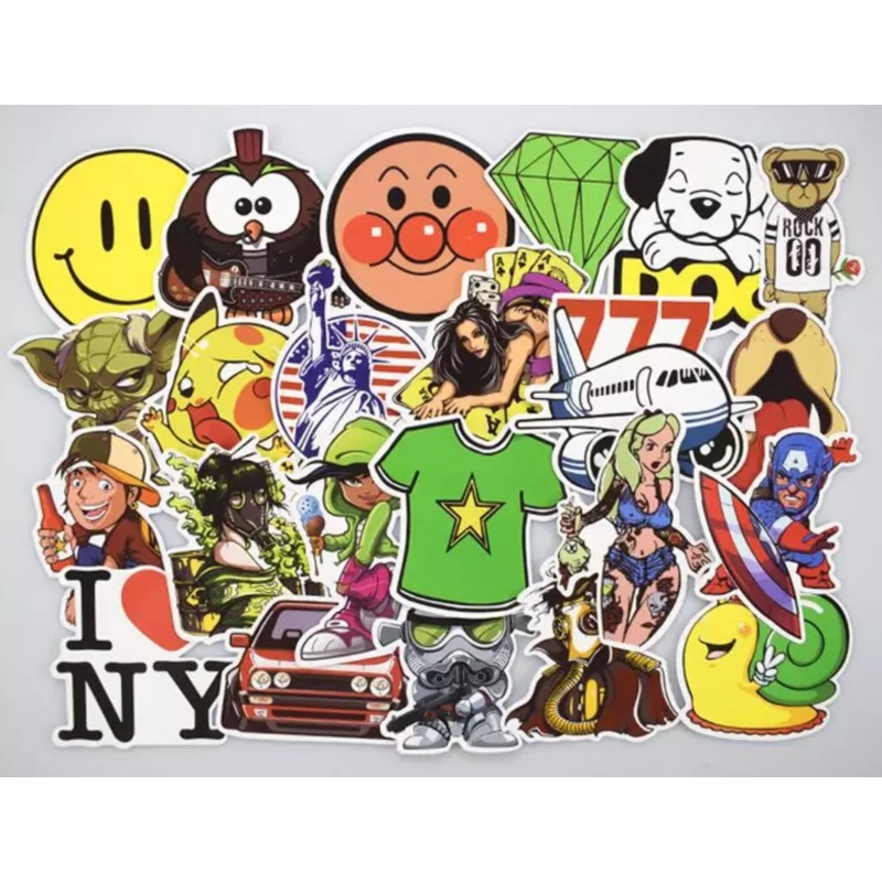 50 pieces DIY Colour Random Sticker Bomb Decals H Stickers