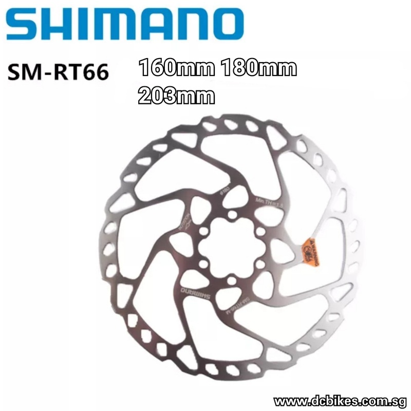 Shimano 160mm | 180mm | 203mm SLX-Zee-Deore RT66 6-Bolt MTB Disk Brakes Rotor 160mm – 1 Disc