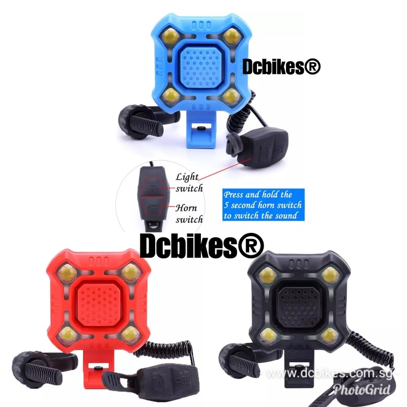 2 in 1 Rechargeable Electric Horn + Flashing Led Lights Blue