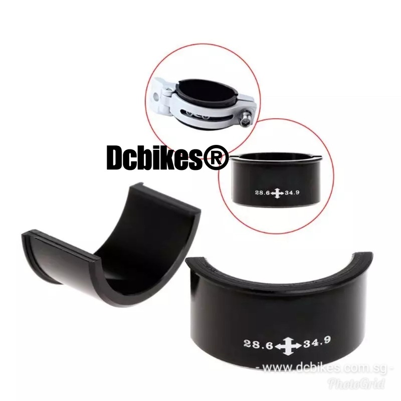 28.6mm – 34.9mm Bicycle Front Derailleur Shim Adapter Conversion