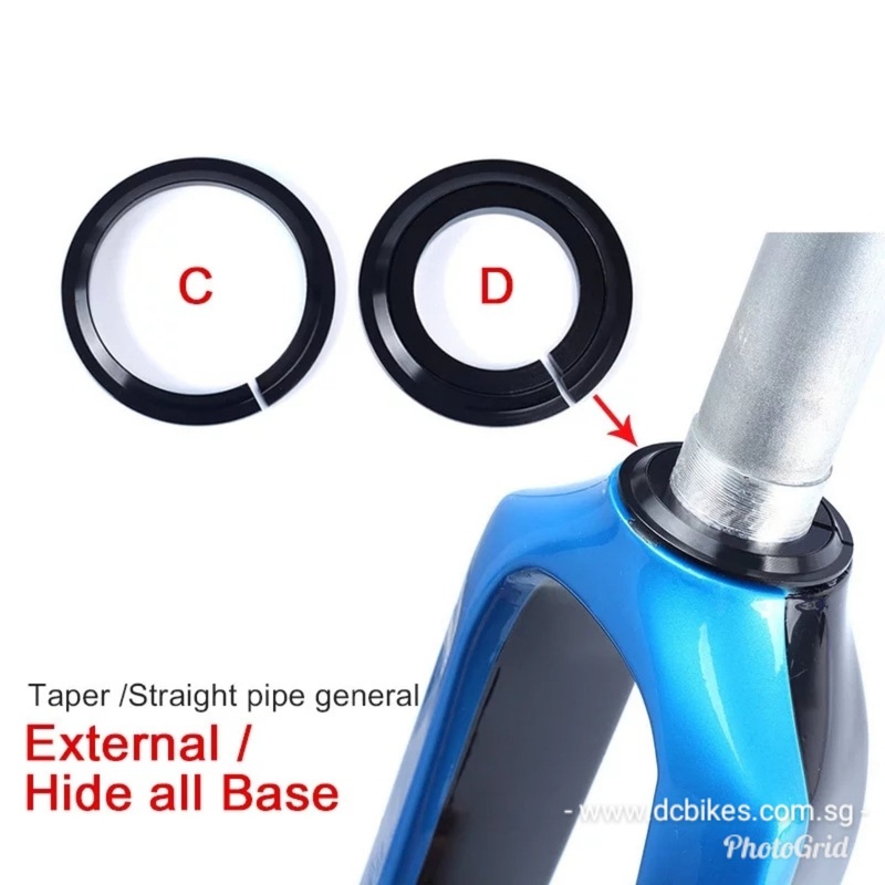 41.8-52mm Crown Race 28.6mm Straight Fork | 1.5 Tapered Fork Headset Base Spacer