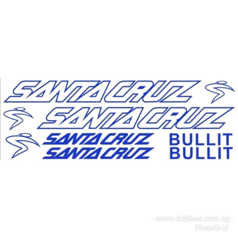 Santa Cruz Racing Frame Bicycle Stickers Die-cut Decal Blue