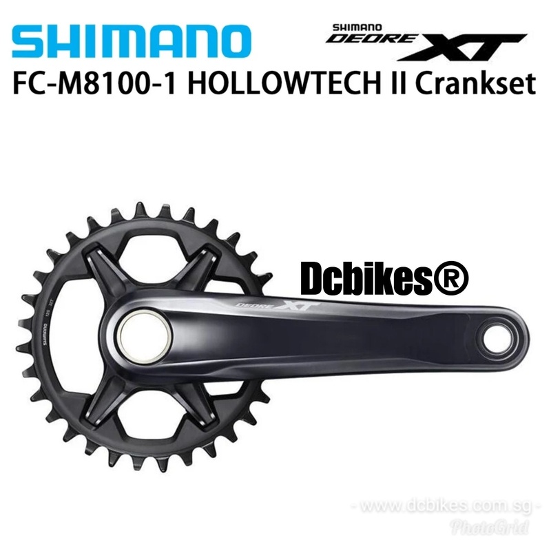Shimano XT M8100 12 Speed 32T/34T MTB Crankset XT 32T Chain Ring | Crank Arm 170mm