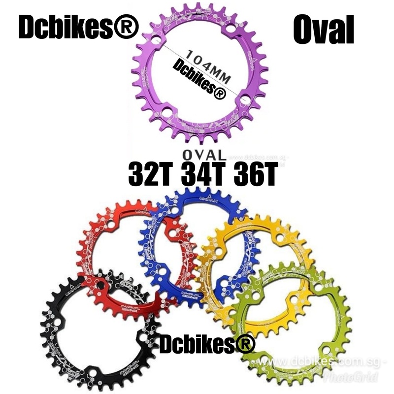 104bcd OVAL Narrow Wide Single Speed Chain Ring Purple 32T