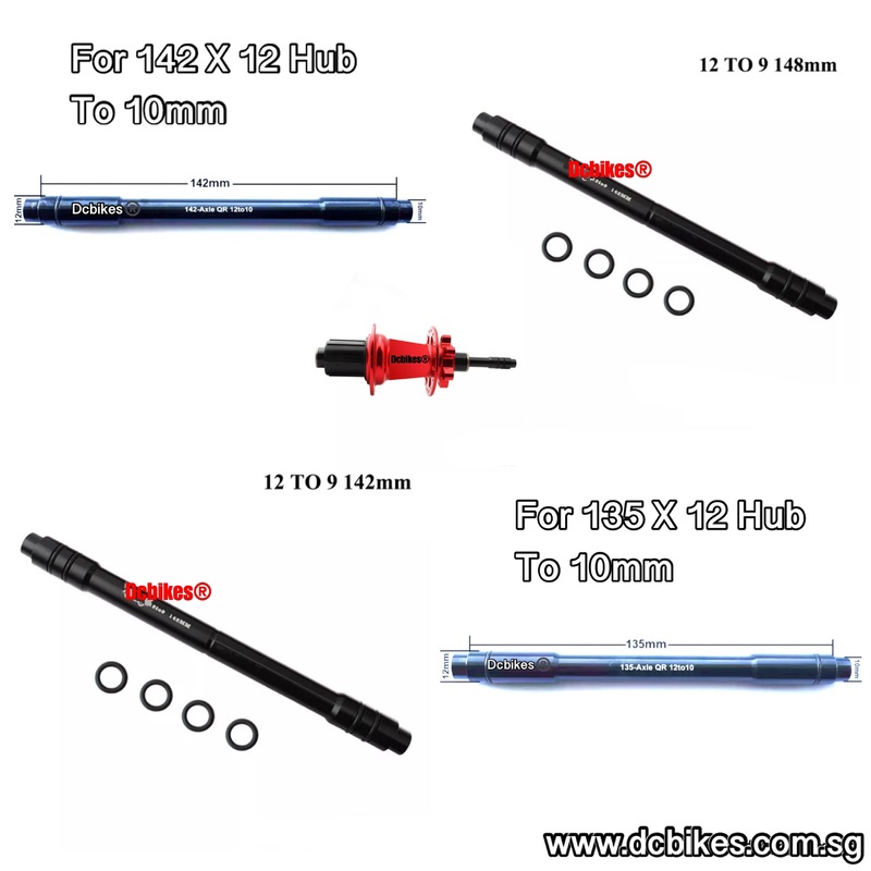 142mm | 148mm Boost + Plus Thru Axle Hubs TO 9mm Rear QR Conversion Quick Release Kit Adapter For 135mm X 12mm Hub To 10mm