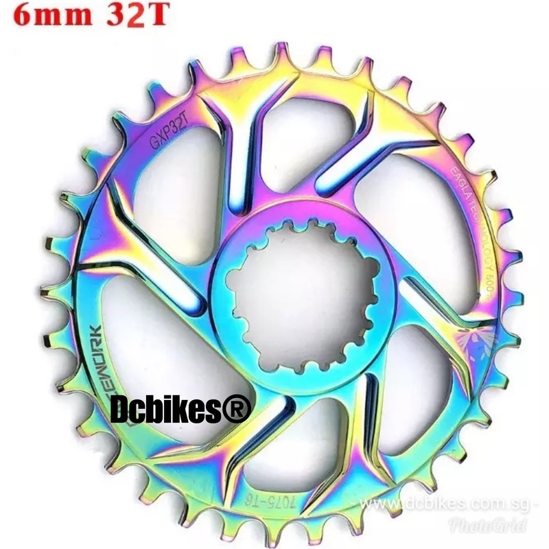 Oil Slick 30T/32T/34T DUB GXP 6mm Round Narrow Wide Chain Ring For Sram Eagle X9 NX GX X01 XX1 30T