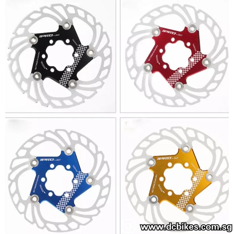 Prodisk 140mm/160mm MTB Road Floating Disc Brakes Rotor + 6 T25 Bolts Black 140mm