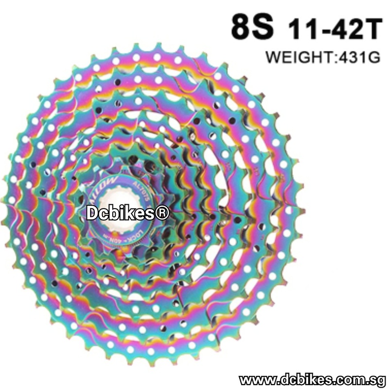 Oil Slick 8/9/10/11 Speed 11T – 42T MTB Wide Ratio Rainbow Cassette 8 Speed