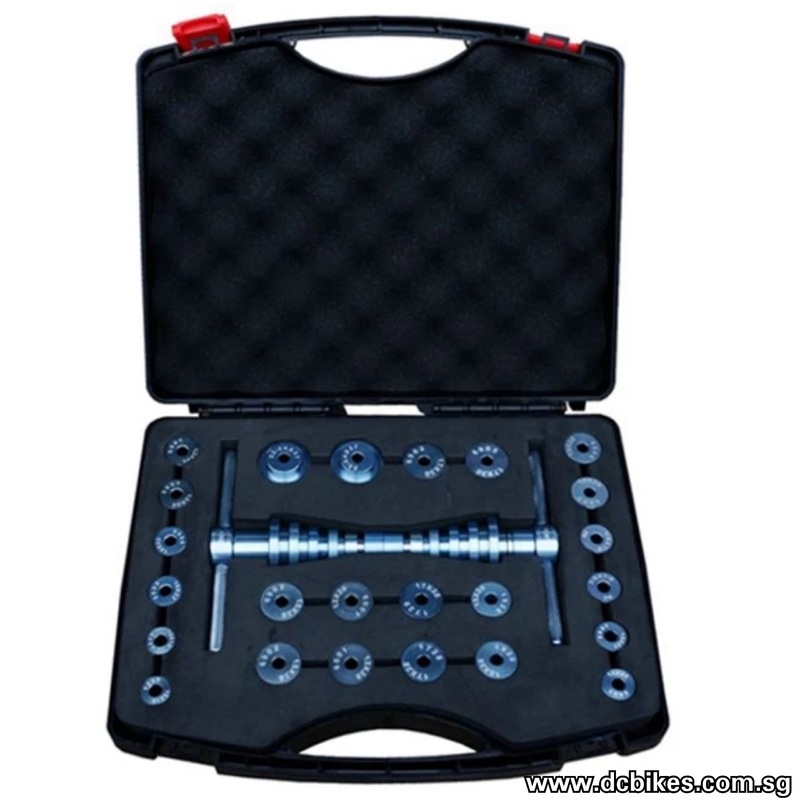 25 Pieces Bicycle Hub Bearing/Bottom Bracket Installation Press Fit Tool Box Kit