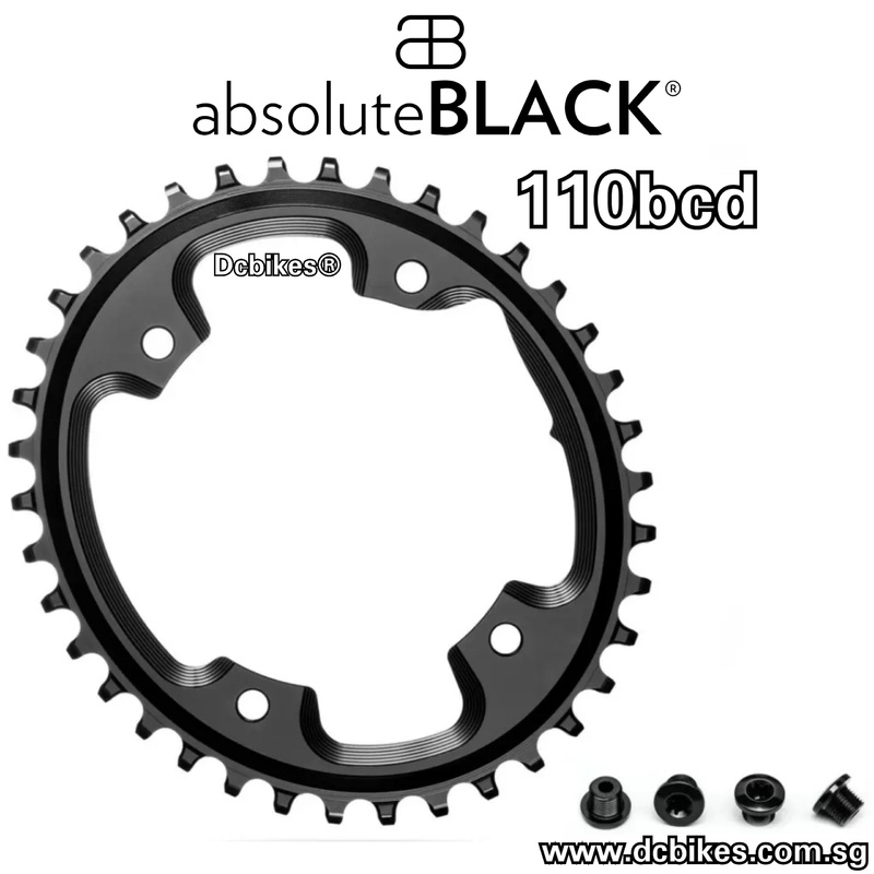 AbsoluteBlack 40T/42T Oval 110bcd For Shimano Ultegra Chain Ring 40T | 110 Bcd