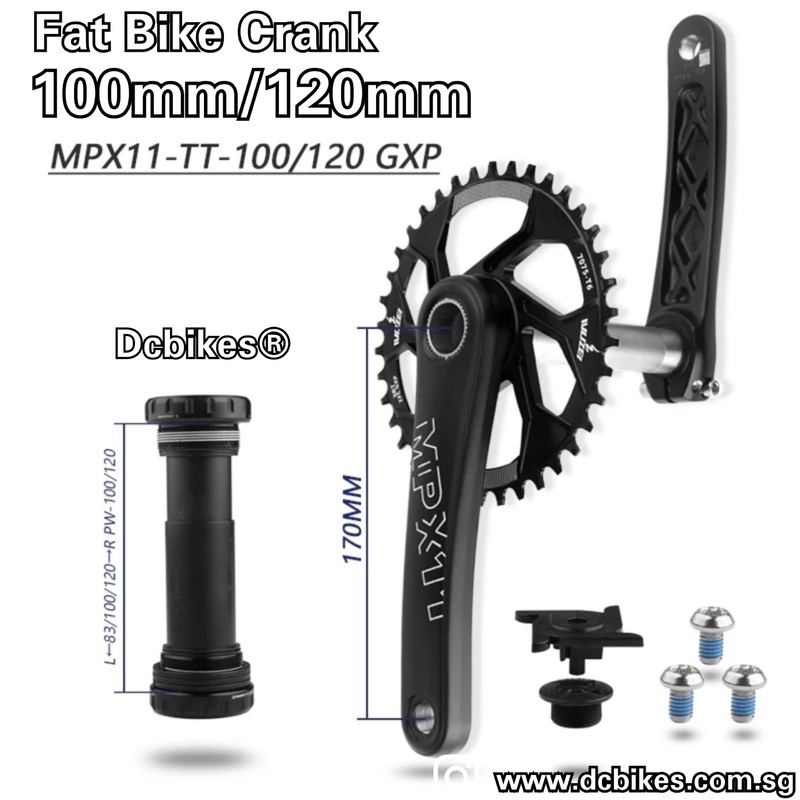 Fat Bike 32T MPX-11 Direct Mount 100mm/120mm Crank + Threaded Bottom Bracket BB 100mm Fat Bike 32T Crank + BB