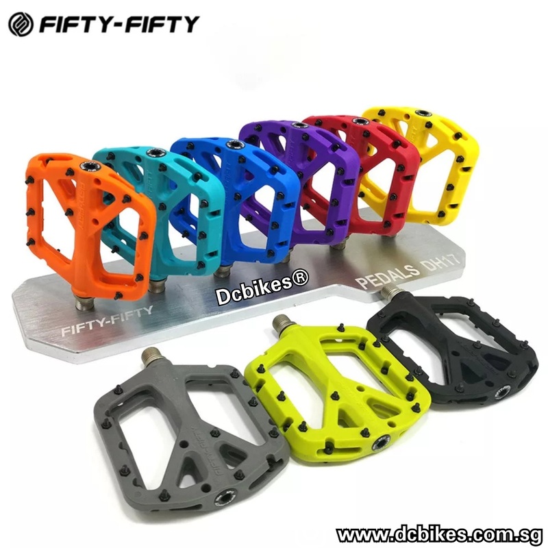 Fifty-Fifty Nylon Composite MTB Bicycle Pedals MTB XC DH FR HT Red