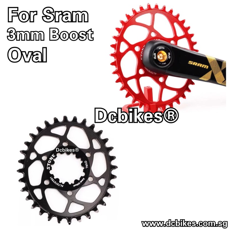 Oval 3mm Boost 148 Chain Ring For SRAM DUB GXP 30T Oval 3mm Black
