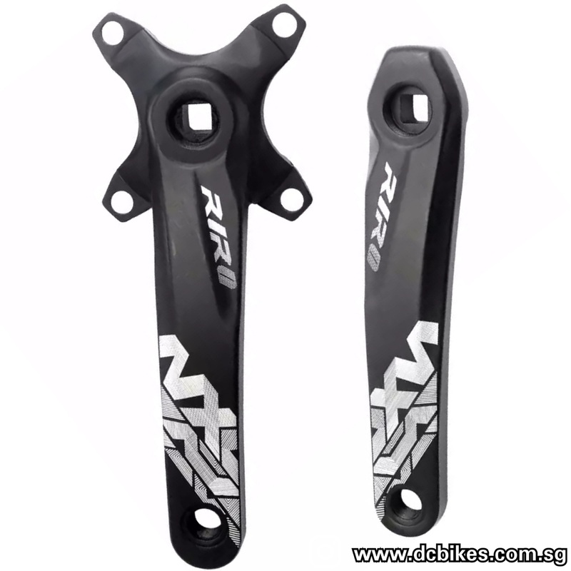 RIRO 104bcd Square Tapered MTB Single Speed Black Crank Arms