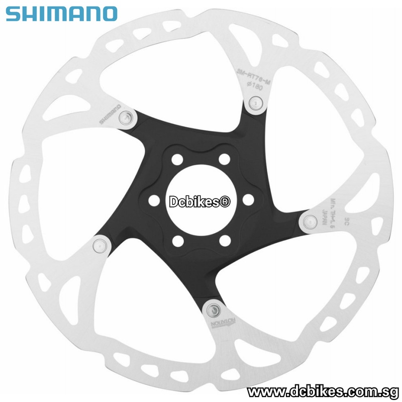Shimano 160mm | 180mm | 203mm SM-RT76 6 Bolt Brake Floating Disc Rotor For Deore SLX XT XTR 160mm – 1 Disc