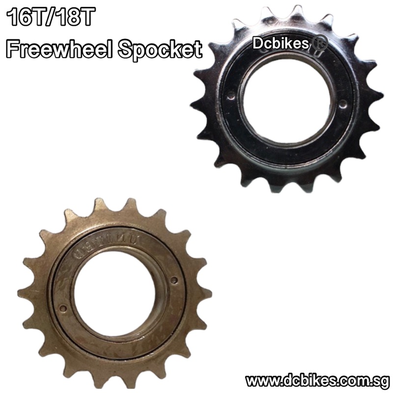 16T | 18T Single Speed Freewheel 34mm Threaded Sprocket Cog Chrome 16T Freewheel Cog