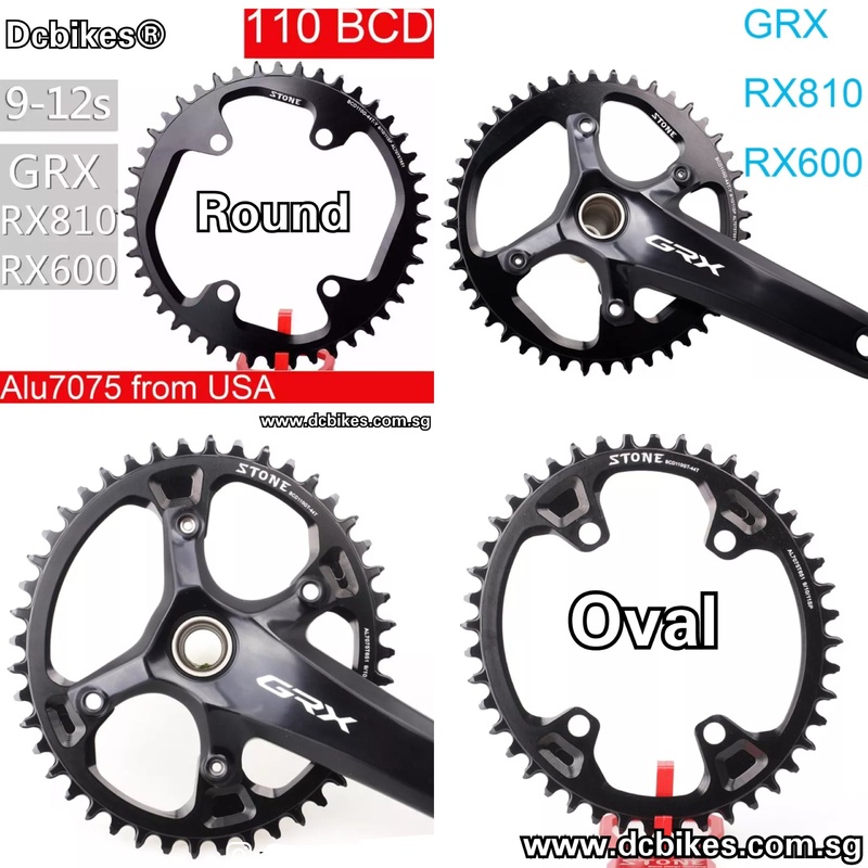 4 Hole Round | Oval 110bcd For Shimano GRX Ultegra Chain Ring 40T Round
