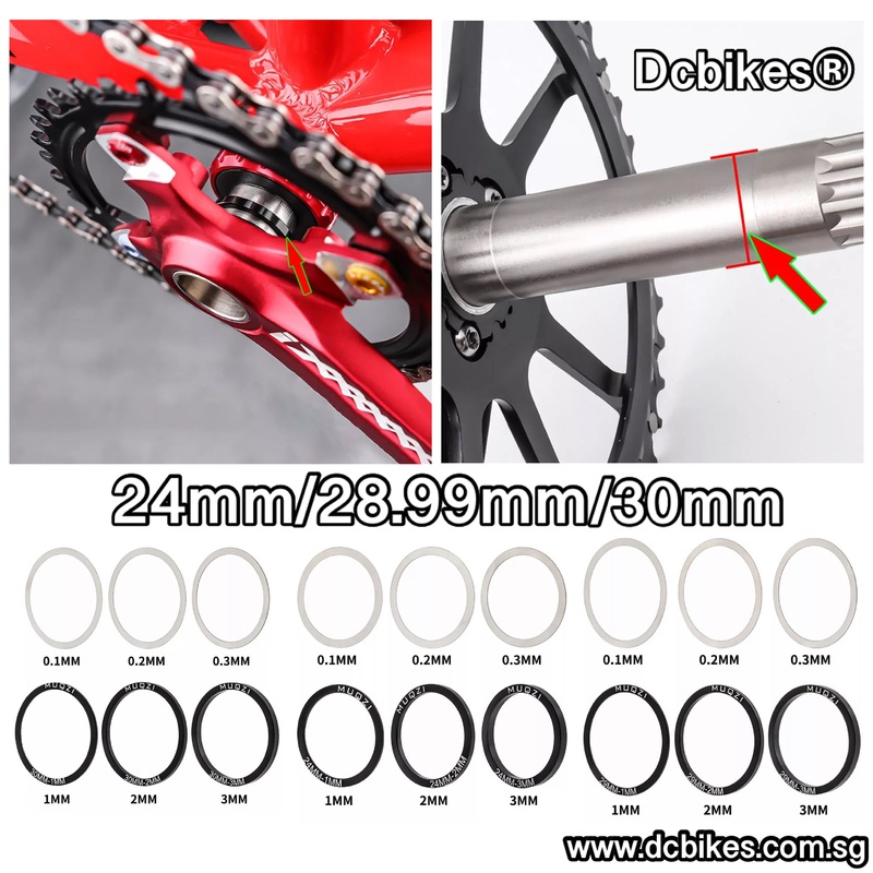 6 Pieces Aluminum Washer Spindle Spacer For Shimano Sram Dub Etc 24mm – 6 Pieces