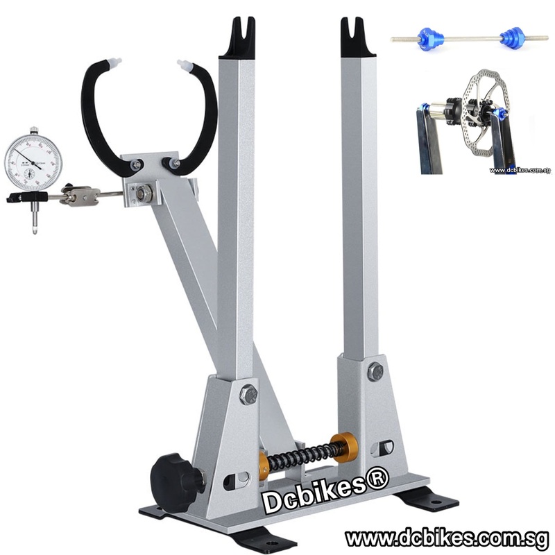 9mm Quick Release QR Bicycle Wheel Truing Stand For 16″ to 29″/700c + 1 Indicator Dial Gauge Adjustment Repair Tool 1 X True Stand & Meter Gauge