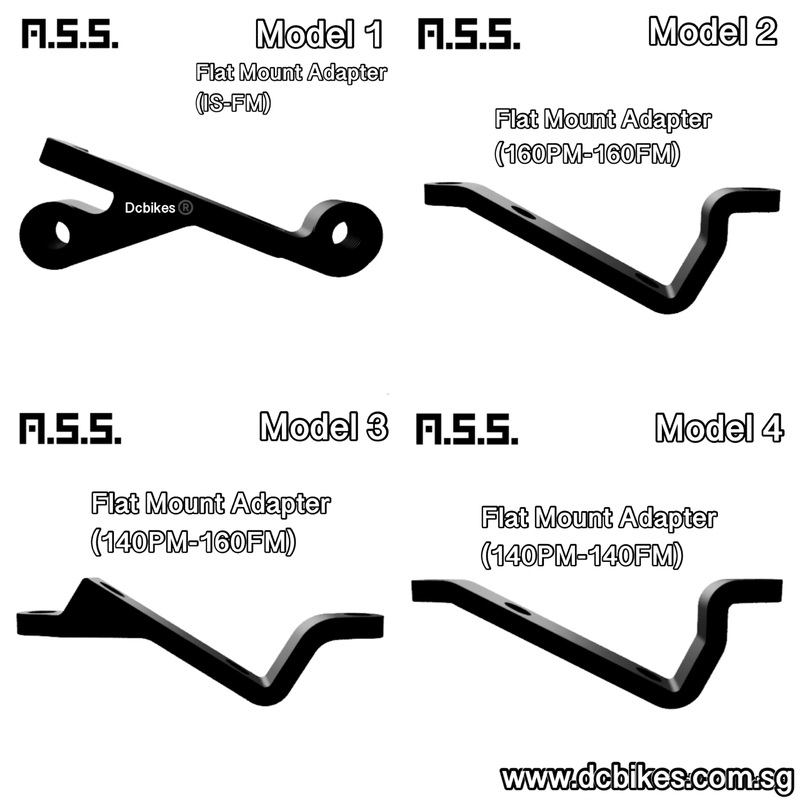 Assolution IS-FM Front Rear Flat Mount Caliper Adapter Model 1 – IS-FM Rear 160mm/Front 180mm Flat Mount Adapter