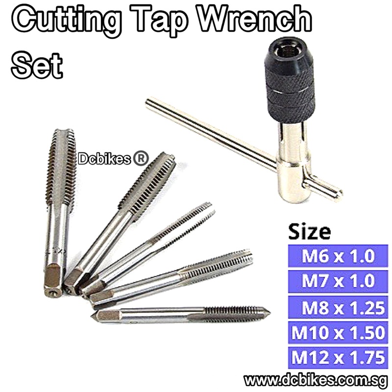 M6 M7 M8 M10 M12 Metric Screw Tap Thread Tapping Wrench Set