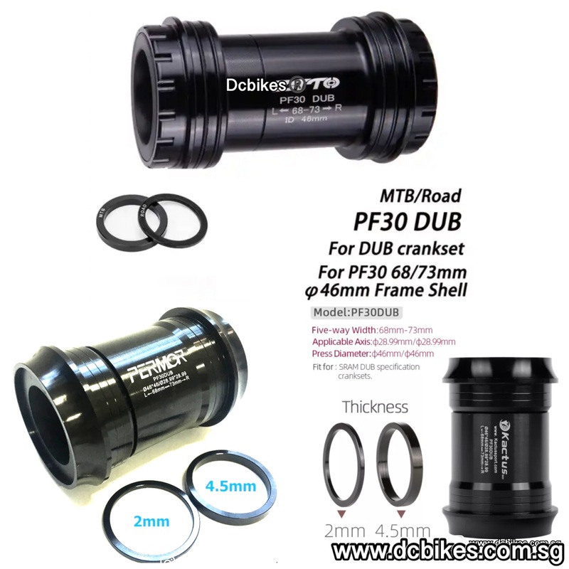 PF30 Press Fit Bottom Bracket BB 46mm For Sram Dub Crank28.99mm PF30 Standard Bearings BB For DUB
