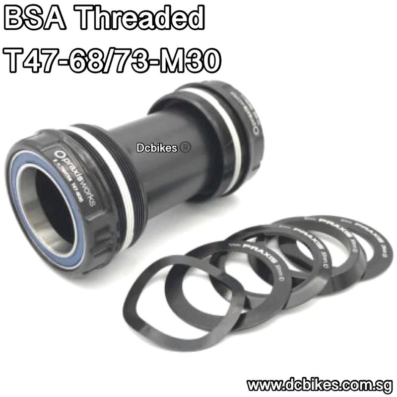 Praxis Works M30 – T47 Threaded BSA Bottom Bracket 68mm/73mm BB