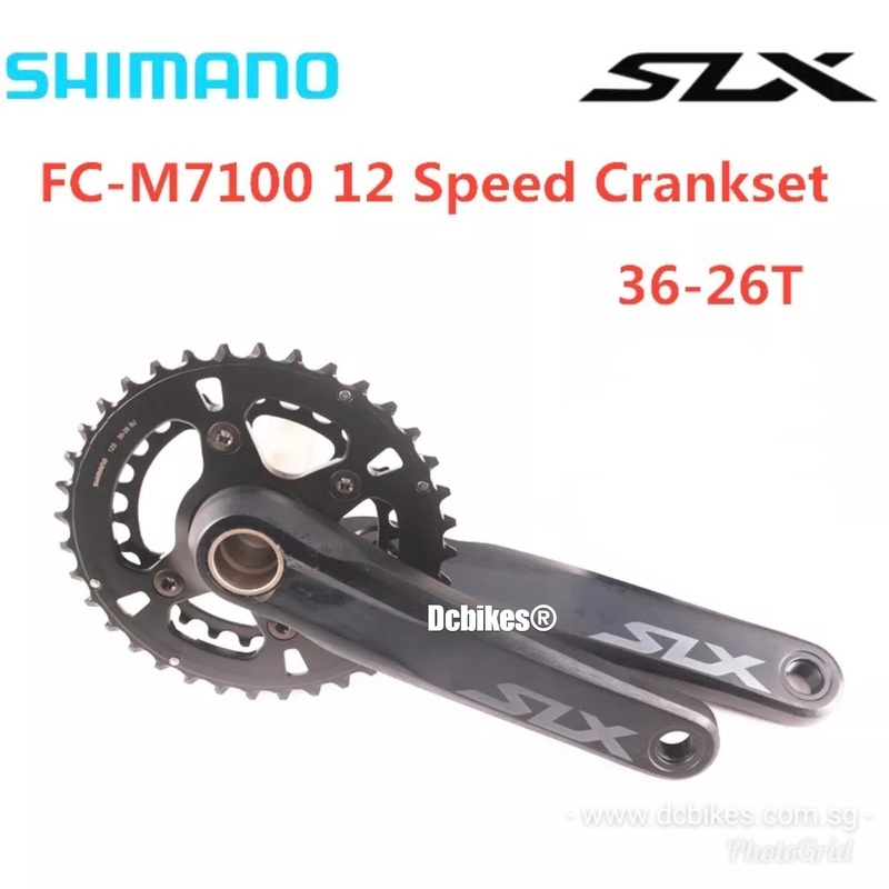 Shimano 12 Speed SLX 36T/26T FC-M7100-2 Hollowtech II MTB 2 Speed Crankset 170mm