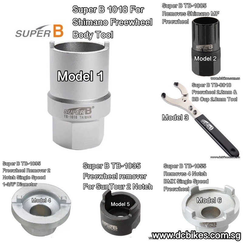 Various Taiwan Tools For Freewheel Cog Hub Model 1 : Super B 1018 For Shimano Freewheel Body Tool