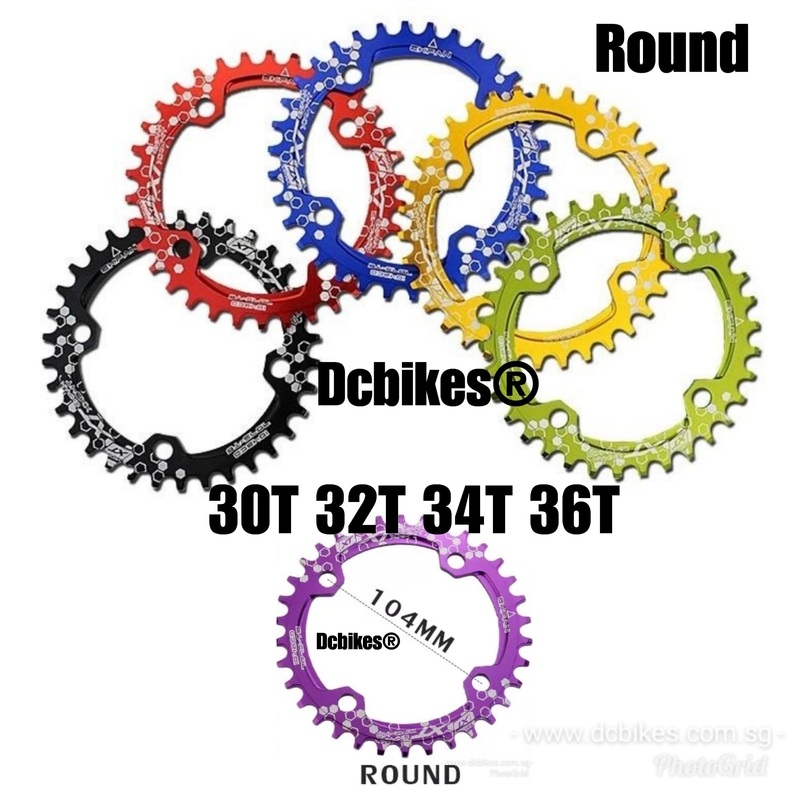 104bcd ROUND Narrow Wide Chain Ring Single Speed Anodized Red 30T