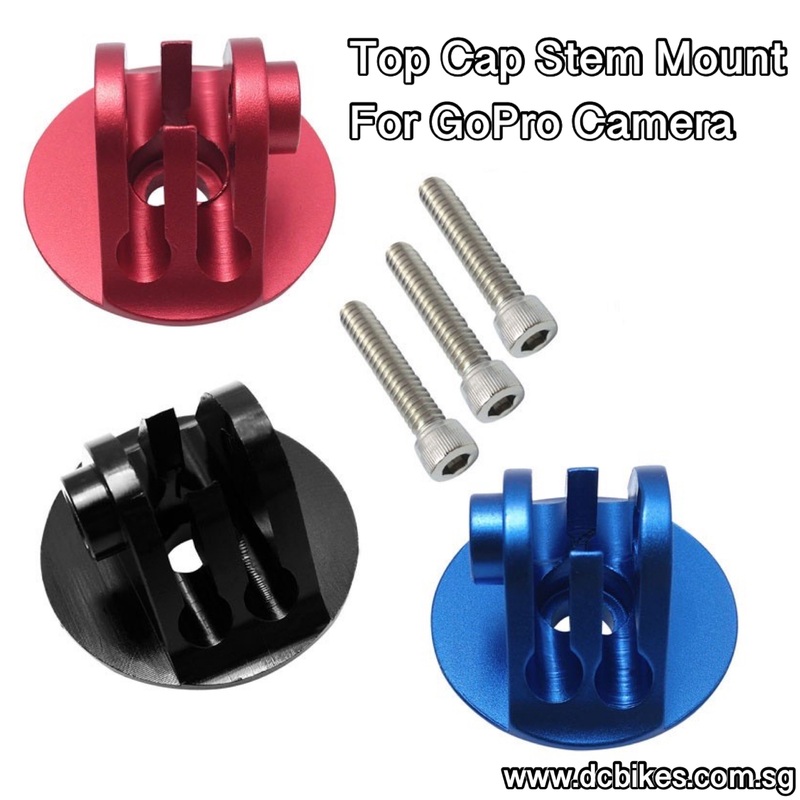 Aluminum Top Cap Headset Stem Adapter Mount For GoPro Camera