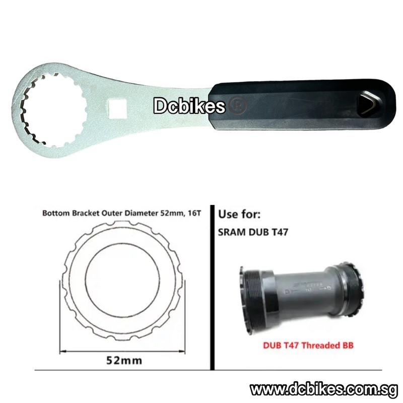 BB-52 T47 16 Notch 52mm OD Bottom Bracket BB Wrench Tool