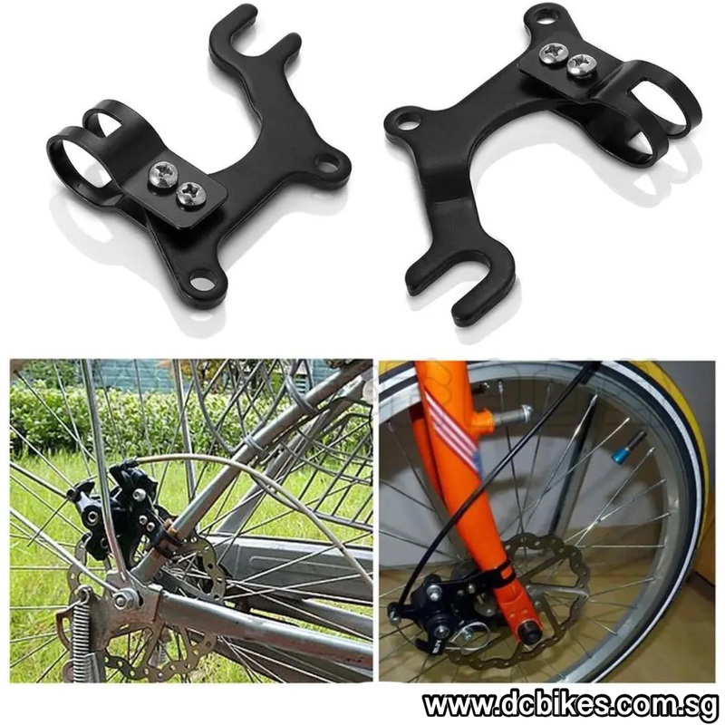 Front Fork | Rear Frame V Brake To 6 Bolt 160mm Disc Brake Mounting Clamp IS Adapter (1 Piece) Front 160 – 32mm Clamp