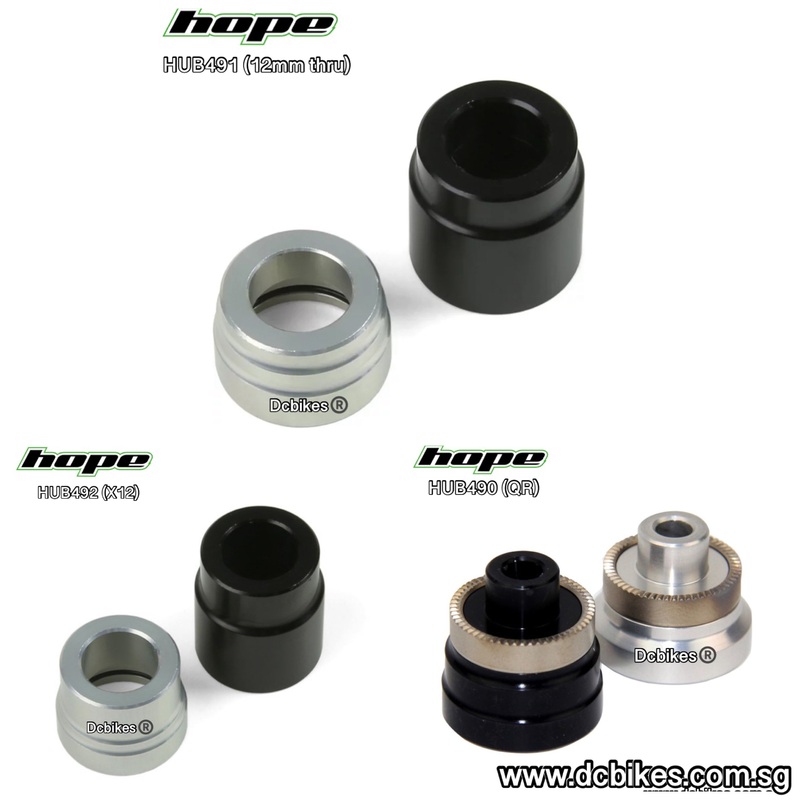 Hope RS4 9mm Quick Release/Thru Axle 12mm Rear Hub Conversion Adapters Rear 9 X 135 (QR) HUB490